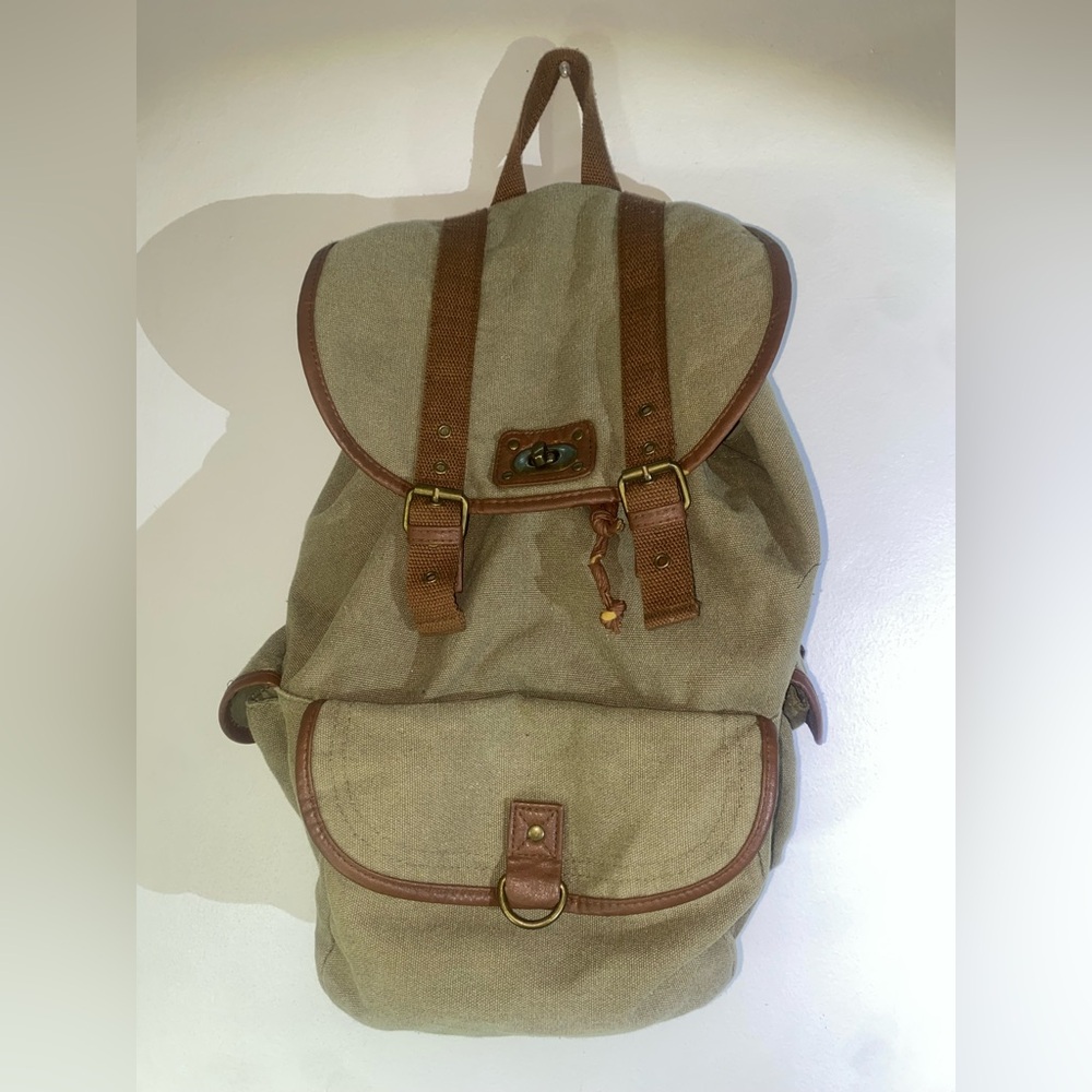 Mossimo Supply Co. Classic Tan Canvas Backpack